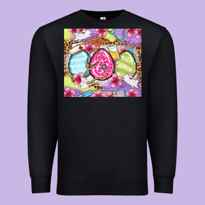 Easter Eggs Nurse Premium Sweatshirt Designed By Oliviacreatesart