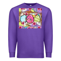 Purple Easter eggs Nurse Premium Sweatshirt - OliviaCreatesArt