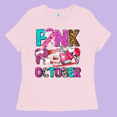 Pink October Ladies Tee Designed By Adodesignshop