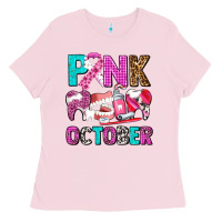Bubblegum Pink pink october Ladies Tee - AdoDesignShop