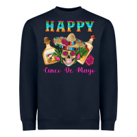 Navy Happy Cinco De Mayo Mexican Skull Tequila Bottle Roses Cactus Heavyweight Sweatshirt - Artiststas
