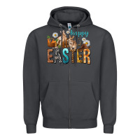 Smoke Happy Easter with Cowboy Easter Day Zipper Hoodie - HowdyJamesFarm