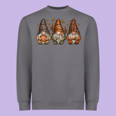 Fall Gnomes Heavyweight Sweatshirt Designed By Sublimationcraftshop