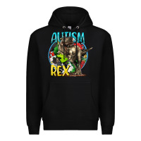 Black Autism Rex Premium Hoodie - CowGirlArtShop