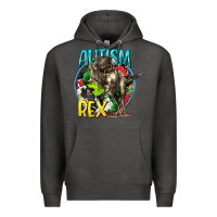 Charcoal Heather Autism Rex Premium Hoodie - CowGirlArtShop