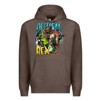 Coffee Autism Rex Premium Hoodie - CowGirlArtShop