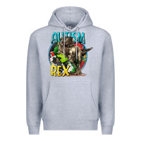 Heather Grey Autism Rex Premium Hoodie - CowGirlArtShop
