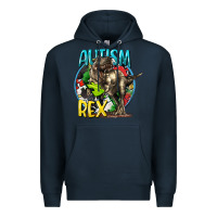 Navy Autism Rex Premium Hoodie - CowGirlArtShop