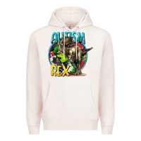 Pale Pink Autism Rex Premium Hoodie - CowGirlArtShop