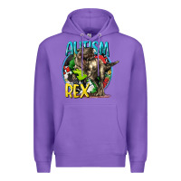 Purple Autism Rex Premium Hoodie - CowGirlArtShop
