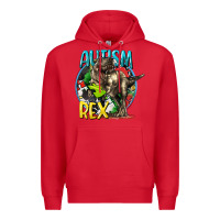 Red Autism Rex Premium Hoodie - CowGirlArtShop