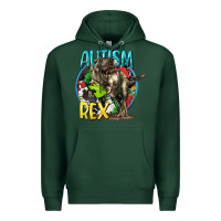 Sports Green Autism Rex Premium Hoodie - CowGirlArtShop