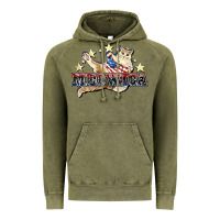 Vintage Olive meowica cat Vintage Hoodie - NancyCooperArtShop