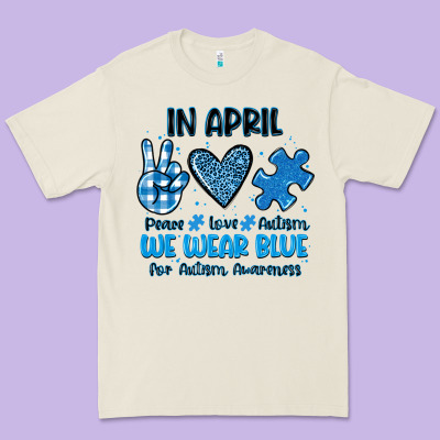 In April We Wear Blue Premium Tee Designed By Jahusdesignshop