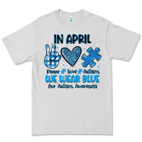 Dove Grey in april we wear blue Premium Tee - JahusDesignShop