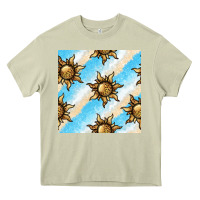 Mossy leopard sun seamless pattern Heavy Core Tee - BundleAndBundleShop