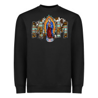 Black mom virgin mary Heavyweight Sweatshirt - SublimationCraftShop