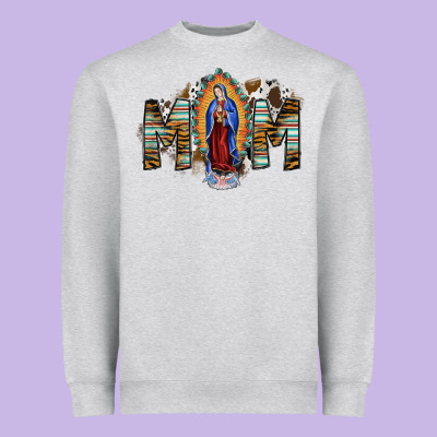 Mom Virgin Mary Heavyweight Sweatshirt Designed By Sublimationcraftshop