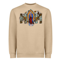 Mushroom mom virgin mary Heavyweight Sweatshirt - SublimationCraftShop