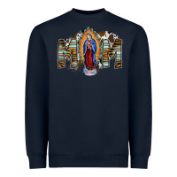 Navy mom virgin mary Heavyweight Sweatshirt - SublimationCraftShop