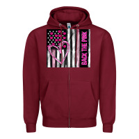Burgundy back the pink Zipper Hoodie - TumblerDesignByShophia