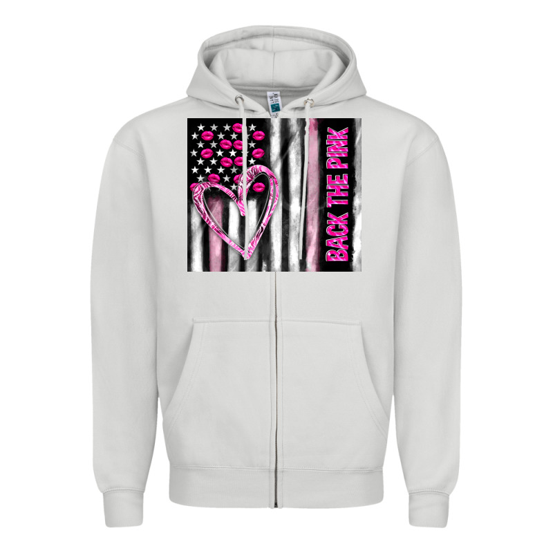 Back The Pink Zipper Hoodie by TumblerDesignByShophia | Teevron
