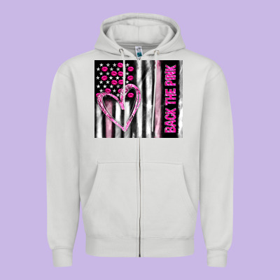 Back The Pink Zipper Hoodie Designed By Tumblerdesignbyshophia