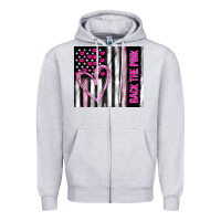 Heather Grey back the pink Zipper Hoodie - TumblerDesignByShophia