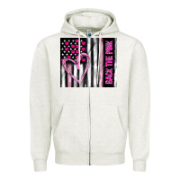 Oatmeal Heather back the pink Zipper Hoodie - TumblerDesignByShophia
