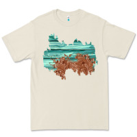 Bone wood leather patch Premium Tee - AdoDesignShop