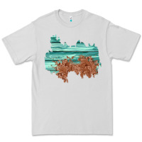 Dove Grey wood leather patch Premium Tee - AdoDesignShop
