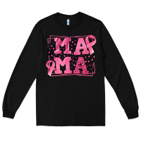 Black Breast Cancer Awareness mama Long Sleeve Tee - LillyAllenDesigns
