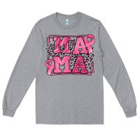 Heather Grey Breast Cancer Awareness mama Long Sleeve Tee - LillyAllenDesigns