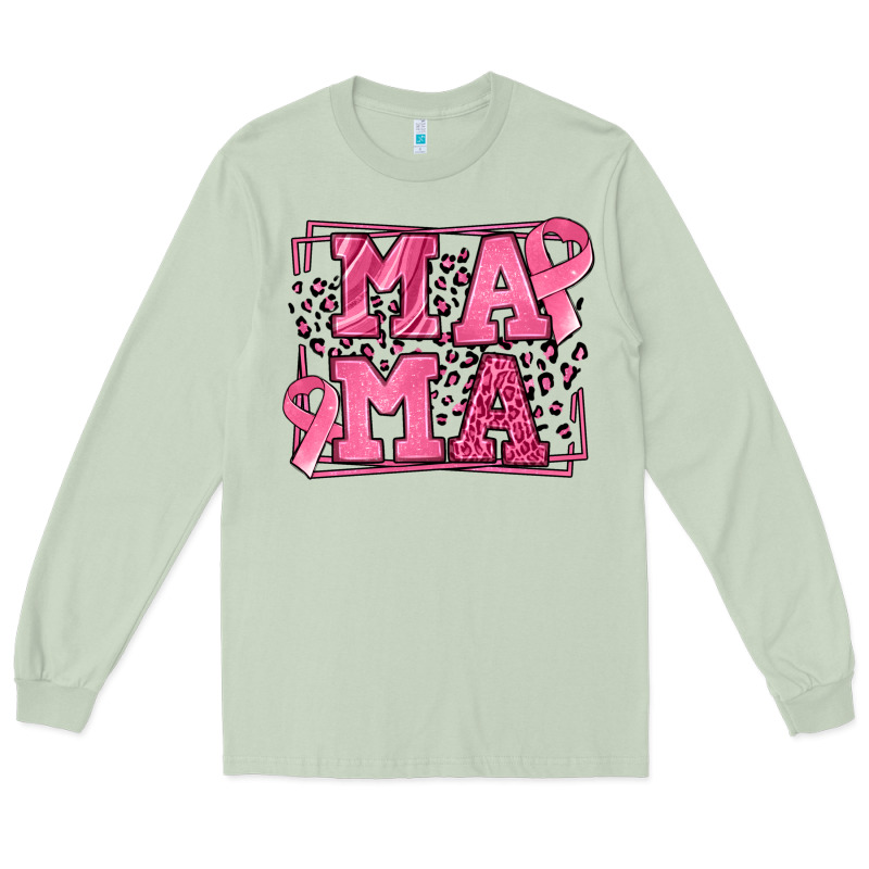 Breast Cancer Awareness Mama Long Sleeve Tee by LillyAllenDesigns | Teevron