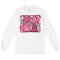 White Breast Cancer Awareness mama Long Sleeve Tee - LillyAllenDesigns