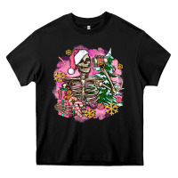 Black pink coffee gifts christmas skeleton coffee Heavy Core Tee - AdoDesignShop