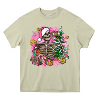 Mossy pink coffee gifts christmas skeleton coffee Heavy Core Tee - AdoDesignShop
