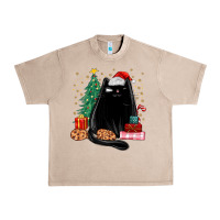 French Oak christmas black cat Urban Heavy Tee - MaliasSmallBusiness