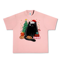 Salmon christmas black cat Urban Heavy Tee - MaliasSmallBusiness