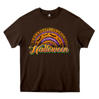 Chocolate Brown halloween rainbow Heavy Core Tee - JahusDesignShop