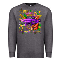 Charcoal Heather happy mardi gras truck olivia Premium Sweatshirt - OliviaCreatesArt