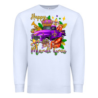 White happy mardi gras truck olivia Premium Sweatshirt - OliviaCreatesArt