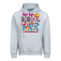 Heather Grey Bye Bye School Hello Pool Teacher  Squad Urban Hoodie - CowhideDigitalArt