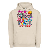 Pigment French Oak Bye Bye School Hello Pool Teacher  Squad Urban Hoodie - CowhideDigitalArt