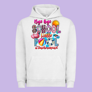 Bye Bye School Hello Pool Teacher  Squad Urban Hoodie Designed By Cowhidedigitalart