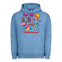 Pigment Pebble Blue Bye Bye School Hello Pool Teacher  Squad Urban Hoodie - CowhideDigitalArt