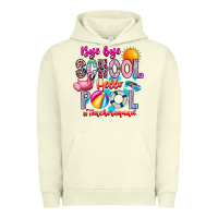 Pigment Pistachio Bye Bye School Hello Pool Teacher  Squad Urban Hoodie - CowhideDigitalArt