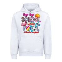 White Bye Bye School Hello Pool Teacher  Squad Urban Hoodie - CowhideDigitalArt