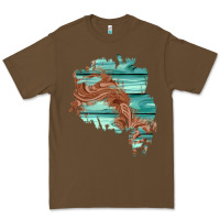 Cacao wood leather patch Premium Tee - AdoDesignShop