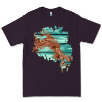 Plum wood leather patch Premium Tee - AdoDesignShop